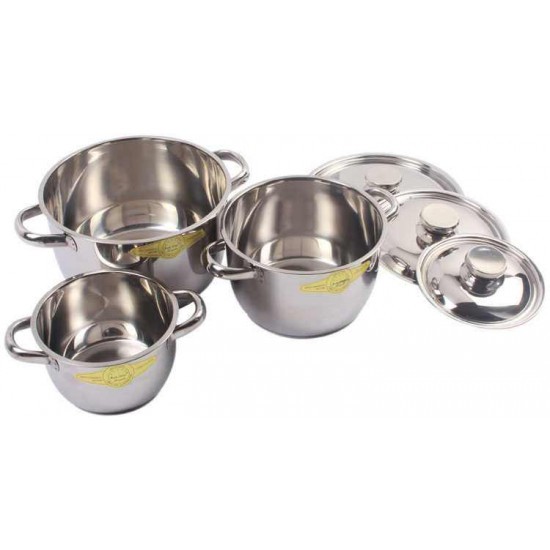 Bộ 3 Nồi Inox 3 Đáy Fivestar Royal Cool (3 chiếc 24cm/20cm/16cm) dùng mọi loại bếp, bảo hành 5 năm