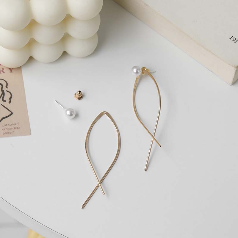 New style 2021 pearl earrings trendy simple and cool trendy design Korean temperament earrings