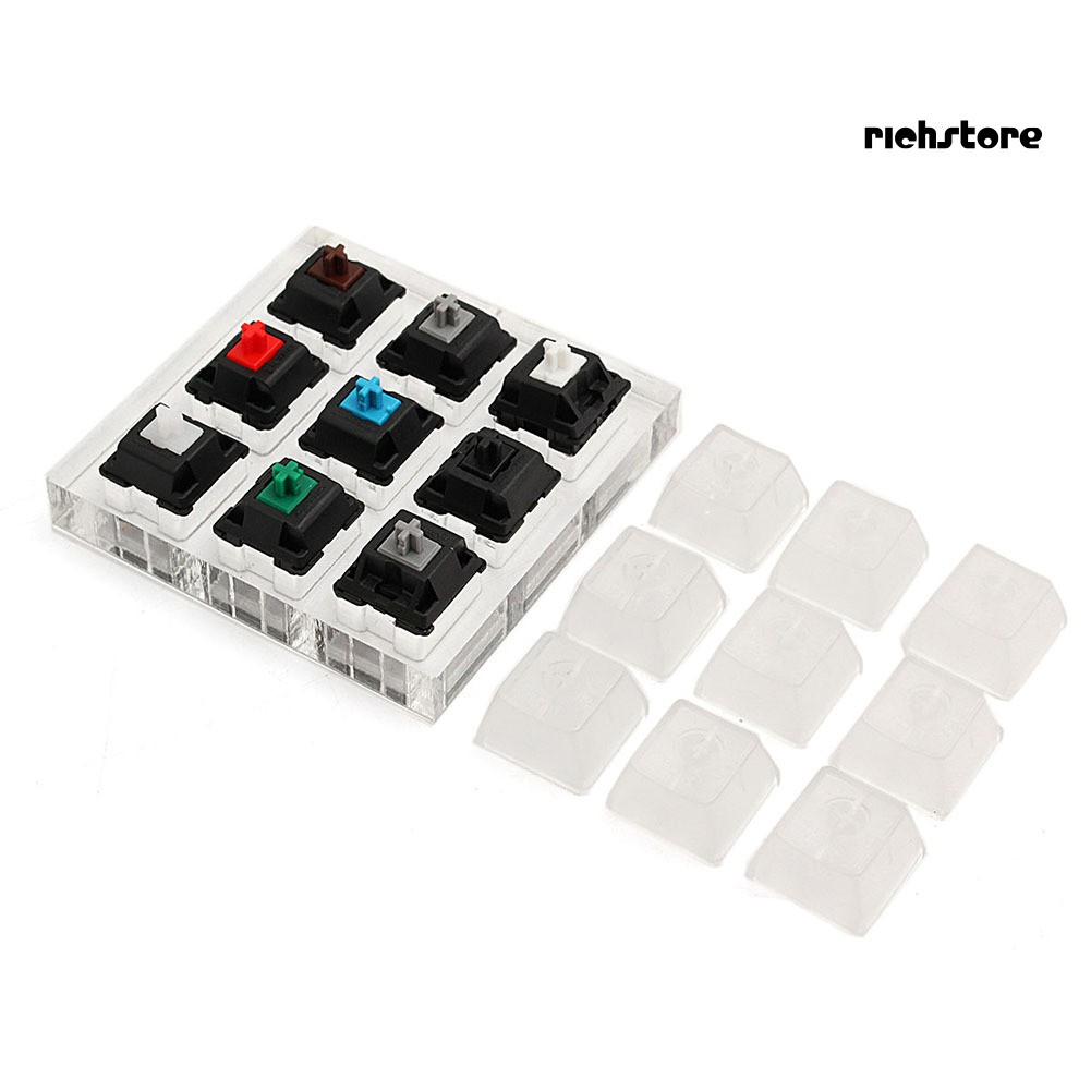 Set 9 Nắp Nhựa Trong Suốt Bảo Vệ Bàn Phím Máy Tính Cherry Mx