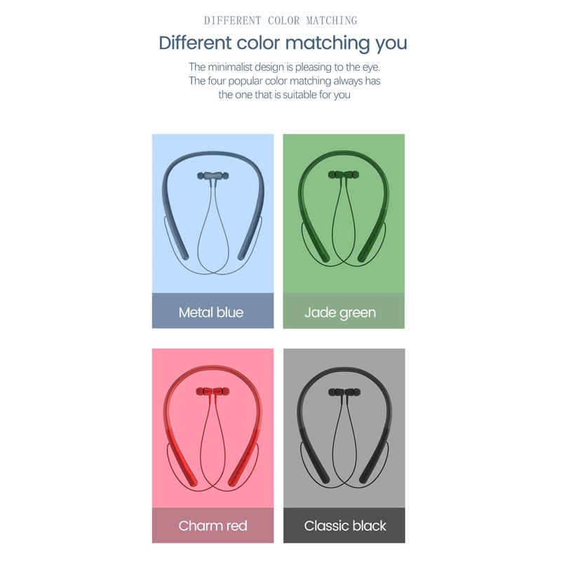 Tai nghe nhạc Tai nghe Bluetooth có tuổi thọ pin dài Tai nghe thể thao Tai nghe không dây Tai nghe không dây từ tính Bluetooth 5.0 R12 Vòng đeo cổ Tai nghe thể thao Tai nghe nhạc Tai nghe rảnh tay
