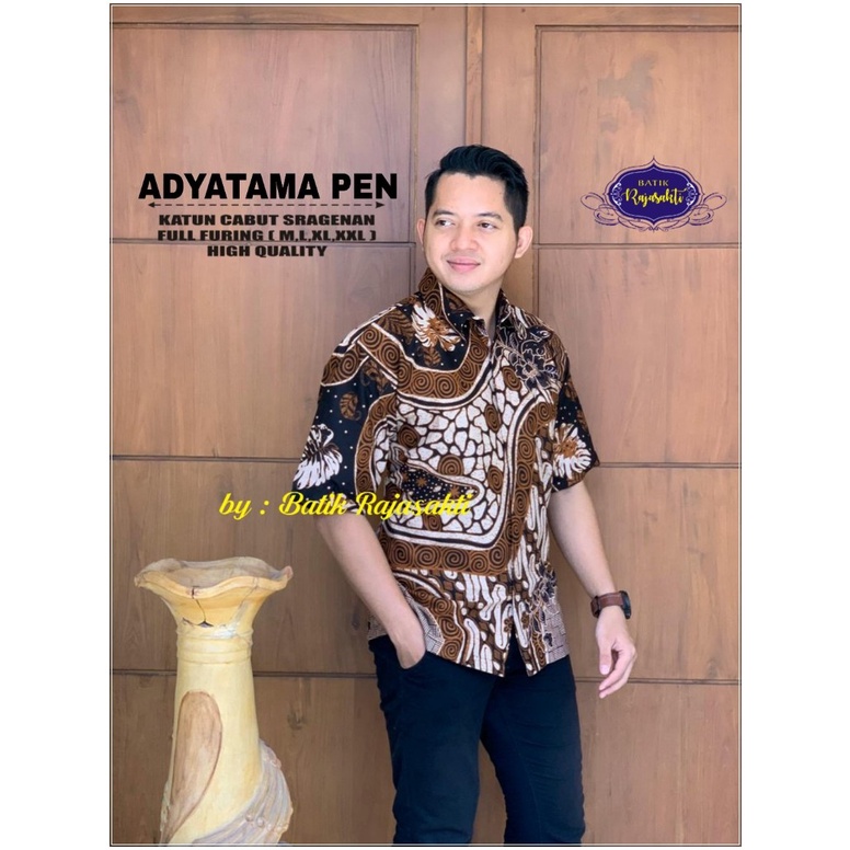 Áo Sơ Mi Nam Tay Ngắn SOLO Cao Cấp Hiện Đại Rajsakakiki PROBOSETO Vàng BATIK Nấu Ăn JAPUNTA BLUE SIDOMUKTI PROBOSETO BATIK
