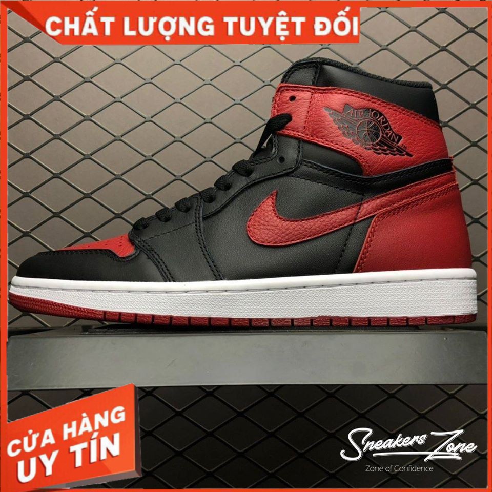 (FREESHIP+HỘP+QUÀ) Giày thể thao AIR JORDAN 1 Retro High BRED Đỏ đen cao cổ SNEAKERS WORLD | BigBuy360 - bigbuy360.vn