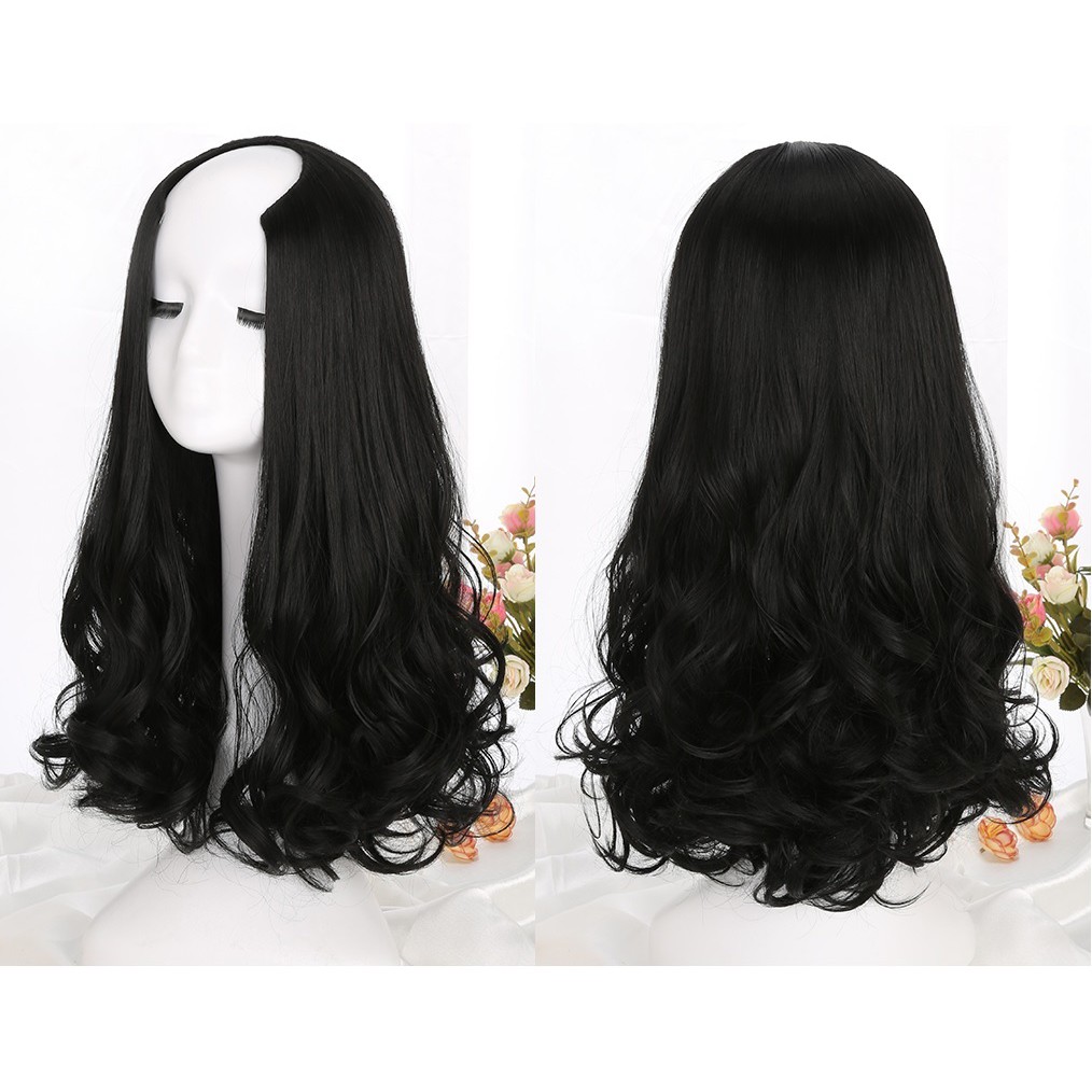 Tóc giả nữ kẹp U xoăn 55cm FREESHIP kẹp chữ U 9131