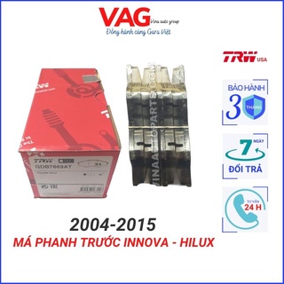 Má phanh trước innova, hilux 2004-2015, xe 1 cầu - ảnh sản phẩm 1