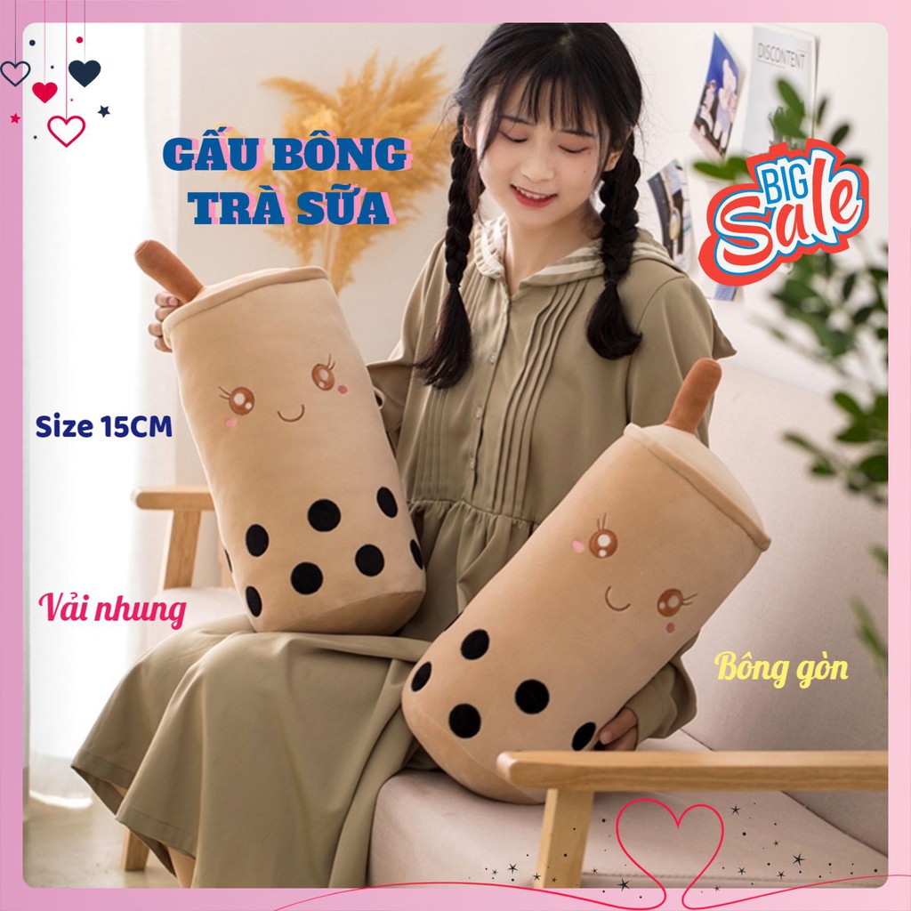 Gấu bông trà sữa 💖SALE💖 siêu cute, chất liệu vải nhung Hàn Quốc size nhỏ – Thú nhồi bông mini nhiều màu dễ thương DC028