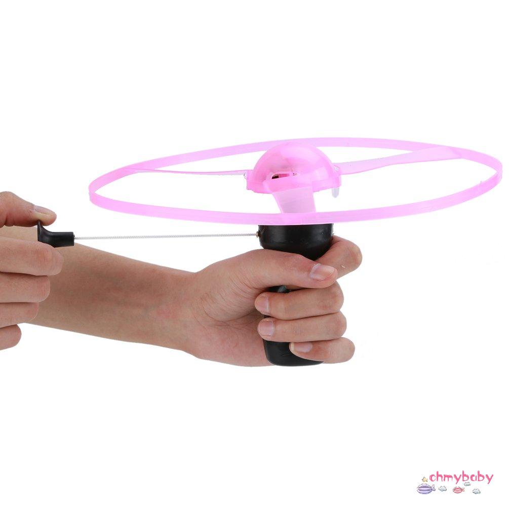 【OMB】 Funny Spinning Flyer Luminous Flying Disk Led Light Handle Flash For Kids