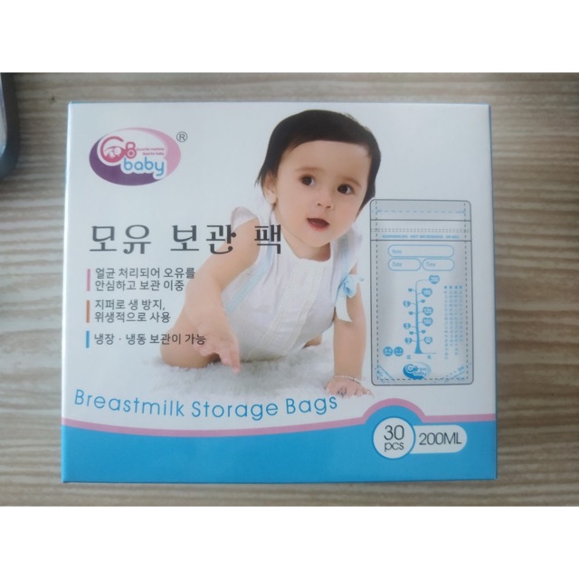 Hộp 30 túi trữ sữa GB Baby 200ml