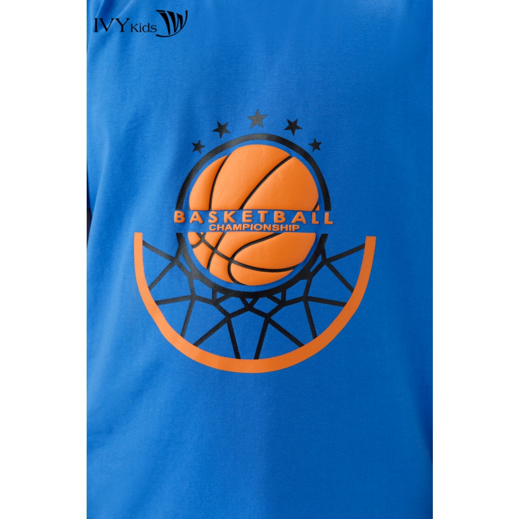 Áo thun Basketball bé trai IVY moda MS 57K1449