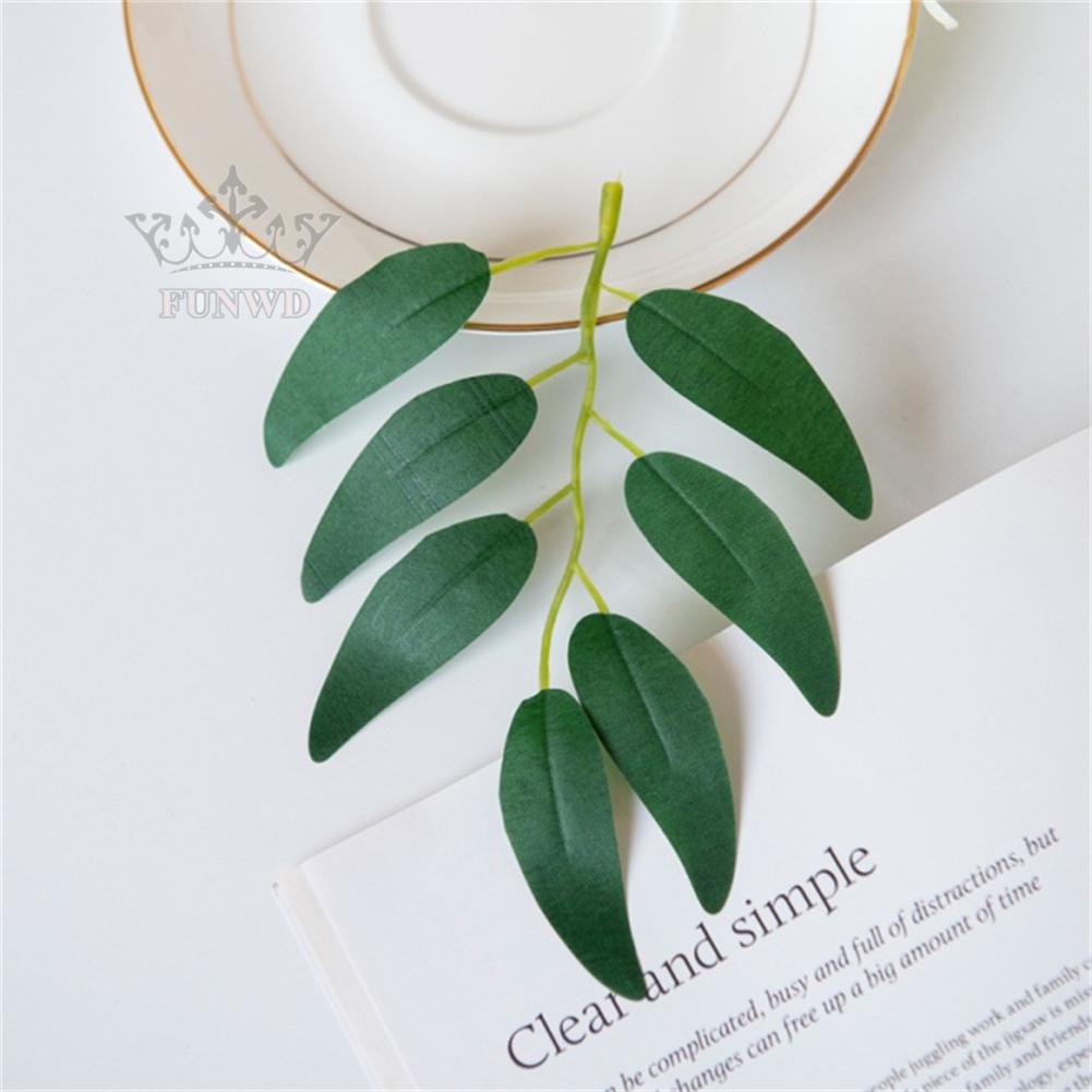 【FUNWD】Retro Willow Leaves Artificial Leaf DIY Craft Decorat Wedding Home Party Decor qXoicW