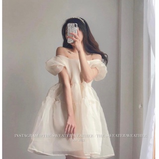Đầm váy tơ voan dáng bồng công chúa