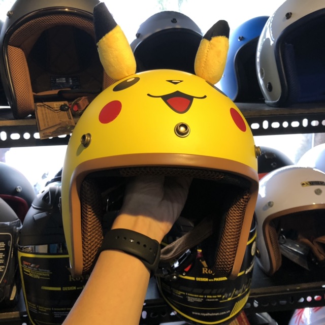 Mũ bảo hiểm 3/4 Pikachu