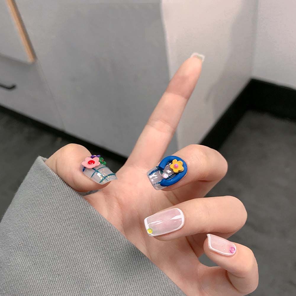 [Hàng mới về] Phụ kiện hình bông hoa 3D đa sắc màu ​trang trí móng nghệ thuật