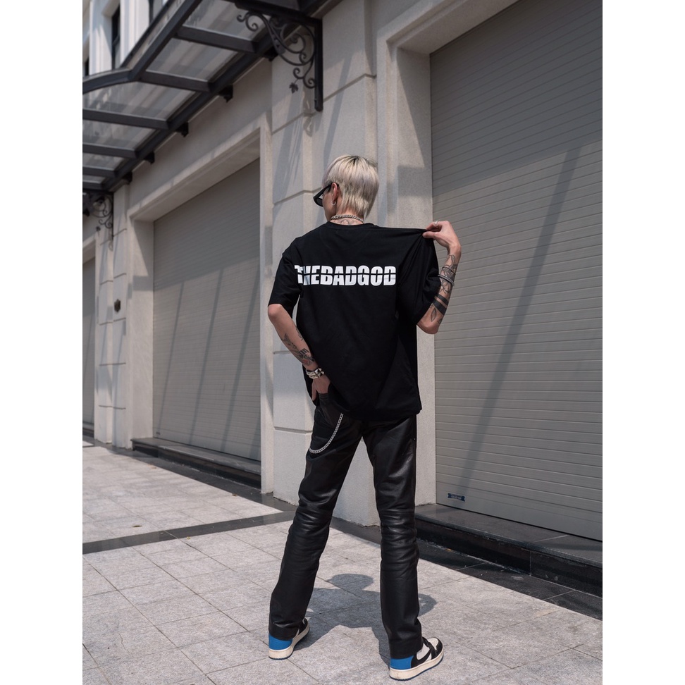 Áo thun tay lỡ The Bad God Dash Tee gạch ngang form nam nữ oversize unisex