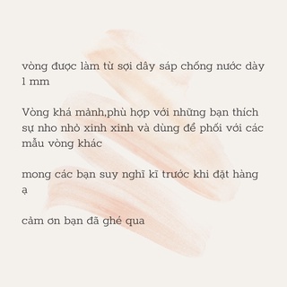 Vòng tay, vòng chân nam nữ waterproof basic