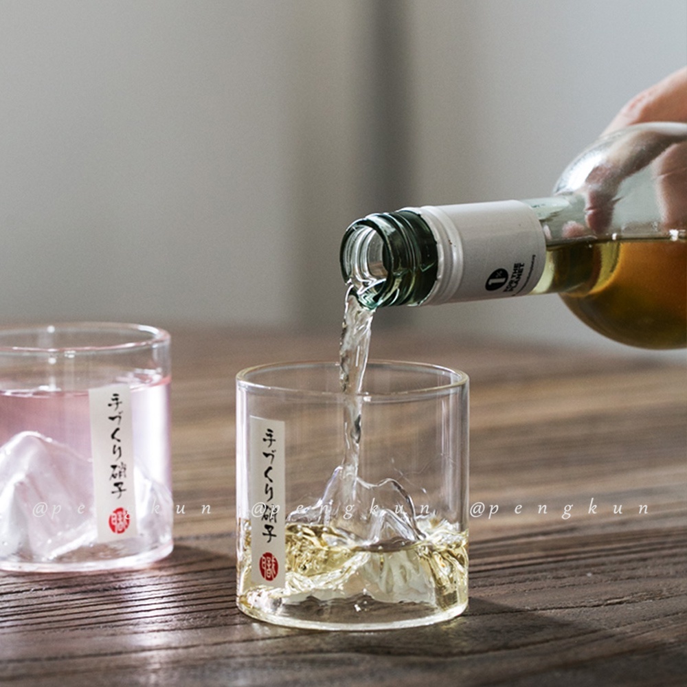 Cốc thủy tinh uống rượu Whiskey Asama cách nhiệt phong cách Nhật Bản