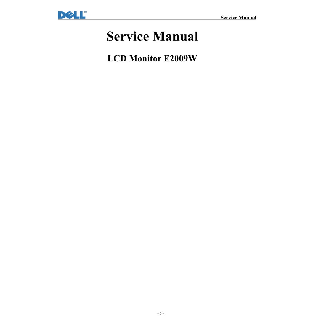Hướng dẫn sửa chữa và sơ đồ màn Dell E2009W