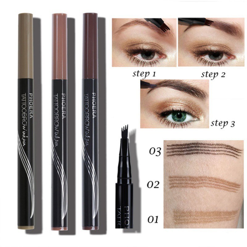 [Hàng mới về] Bút kẻ lông mày sợi 4D thương hiệu PHOERA chống nước | BigBuy360 - bigbuy360.vn