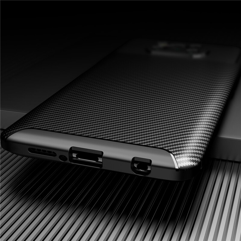 Ốp điện thoại dệt sợi carbon siêu mỏng cho Xiaomi Poco X3 NFC