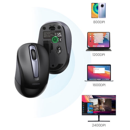 Chuột không dây 2.4G SILENT 2400DPI Ugreen 90371 cao cấp- Hàng chính hãng BH 18 tháng