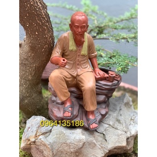 Tượng Bác Hồ cao 26cm gốm sứ Bát Tràng