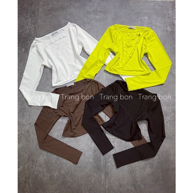 Áo thun trơn rách ngực