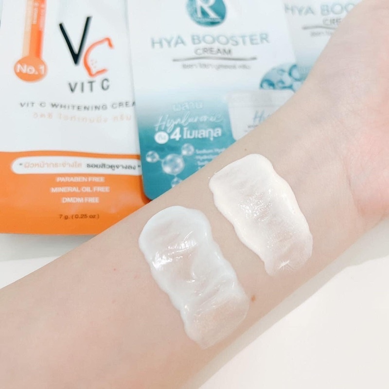 Kem dưỡng ẩm hya booster cream&vit c whitening cream 7g.