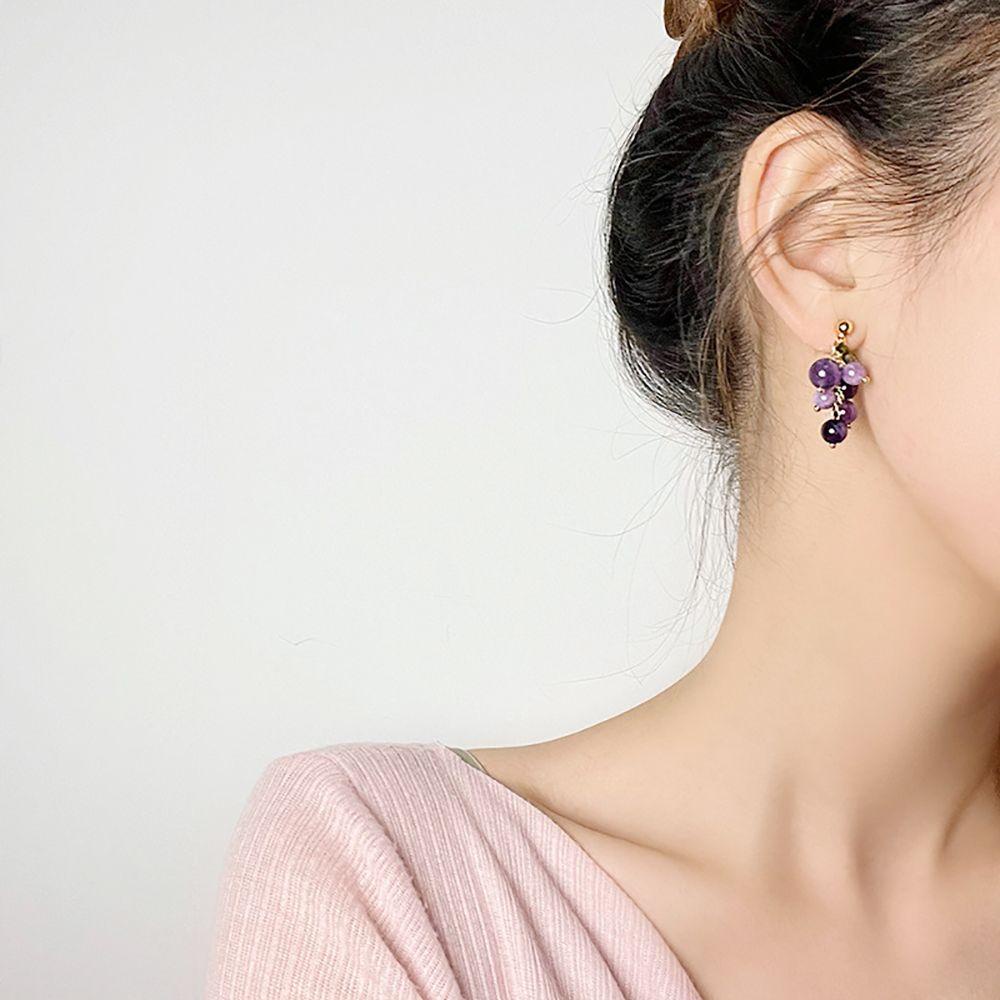 Bông Tai Chuỗi Hạt Nho jeremy1 Thời Trang Dự Tiệc Cho Nữ