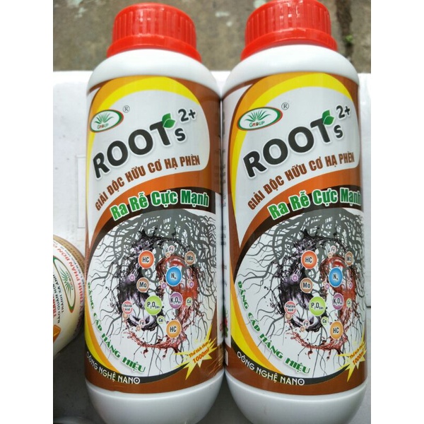 Phân bón lá roots 2 + chai 1 lít giúp kích rễ ra rễ cực mạnh dùng cho tất cả các loại cây trồng