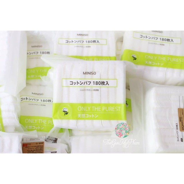 Bông tẩy trang Miniso 180m