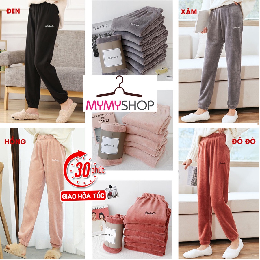 Quần Nỉ Nhung Lông Dáng Bomber Siêu Ấm 🎀Freeship🎀 Mẫu Hót Nhất Năm Nay