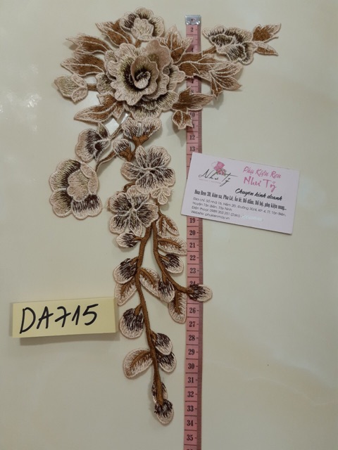 Hoa thêu dài mã DA715