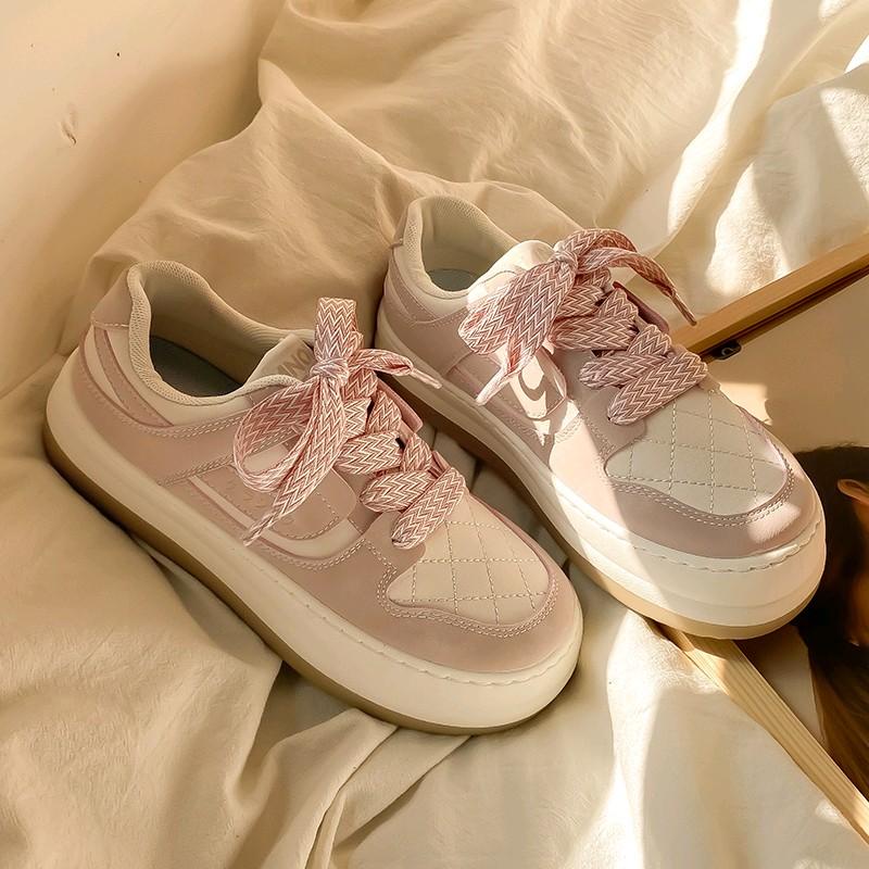 Giày Thể Thao Nữ Sneaker Phối Dây Zikzak Năng Động Cá Tính Cho Nữ