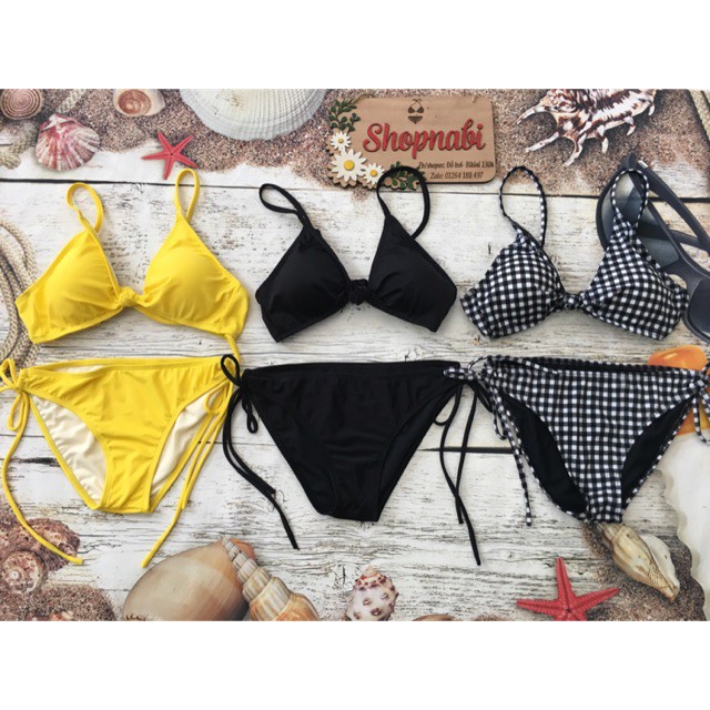 HOTĐồ bơi bikini cạp thấp siêu tôn dángSieu HOT