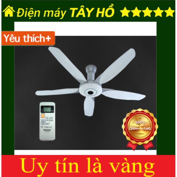 [GIAN HÀNG UY TÍN] [HÀNG CHÍNH HÃNG] Quạt trần Panasonic F-60WWK, 5 cánh, có điều khiển