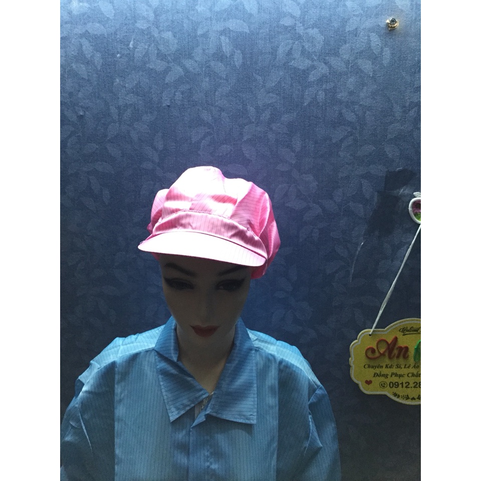 Nón Kết Phòng Sạch Bảo Hộ Lao Động Cao Cấp Màu Hồng _ Hình Chụp Thật