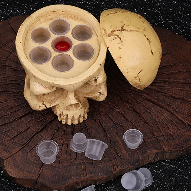 Giá Đỡ Mực Xăm 7 Lỗ Hình Đầu Lâu Độc Đáo