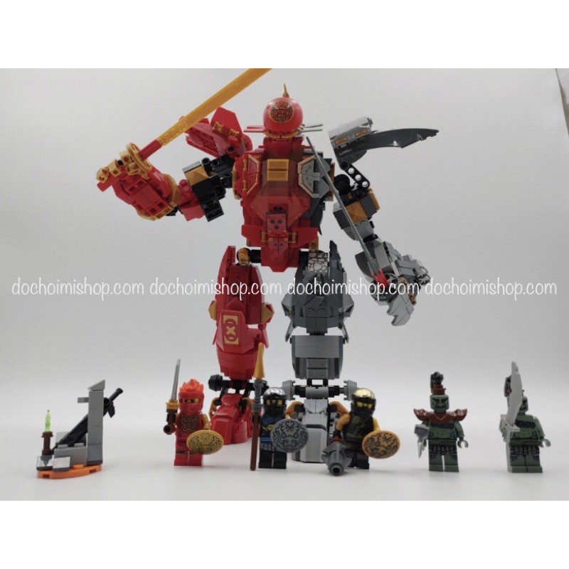 Lắp Ráp Lari 11555 MG210 7182 61065 Chiến giáp hợp thể của Kai & Cole Ninjago