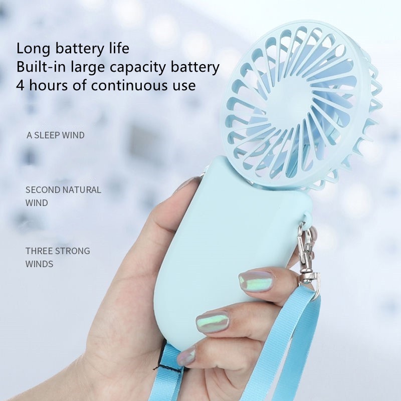 Quạt đeo cổ mini sạc lại bằng cáp usb tiện dụng cho học sinh