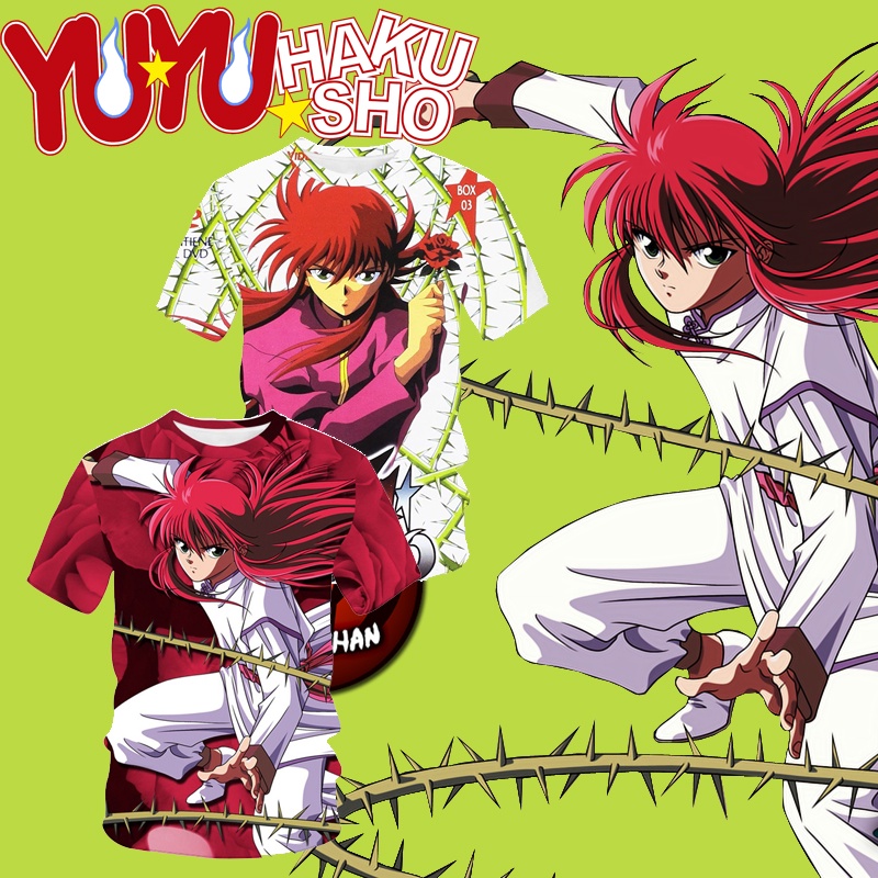 Áo nam Tay Ngắn In Hình Nhân Vật Yu Hakusho Cá Tính