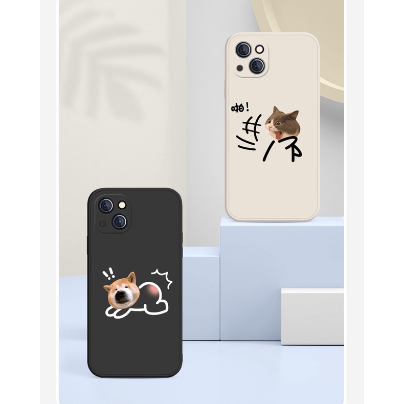 Ốp Điện Thoại Hình Chó Mèo Chống Sốc Cho Iphone 13 Pro 11 Pro Max Xr 6s 7 8 Plus 12 Mini 14 Pro Xs Max