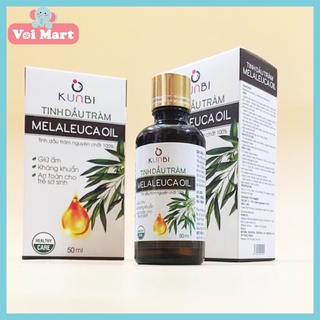 💦hot💦tinh dầu tràm nguyên chất kunbi chai 50ml an toàn cho trẻ sơ sinh