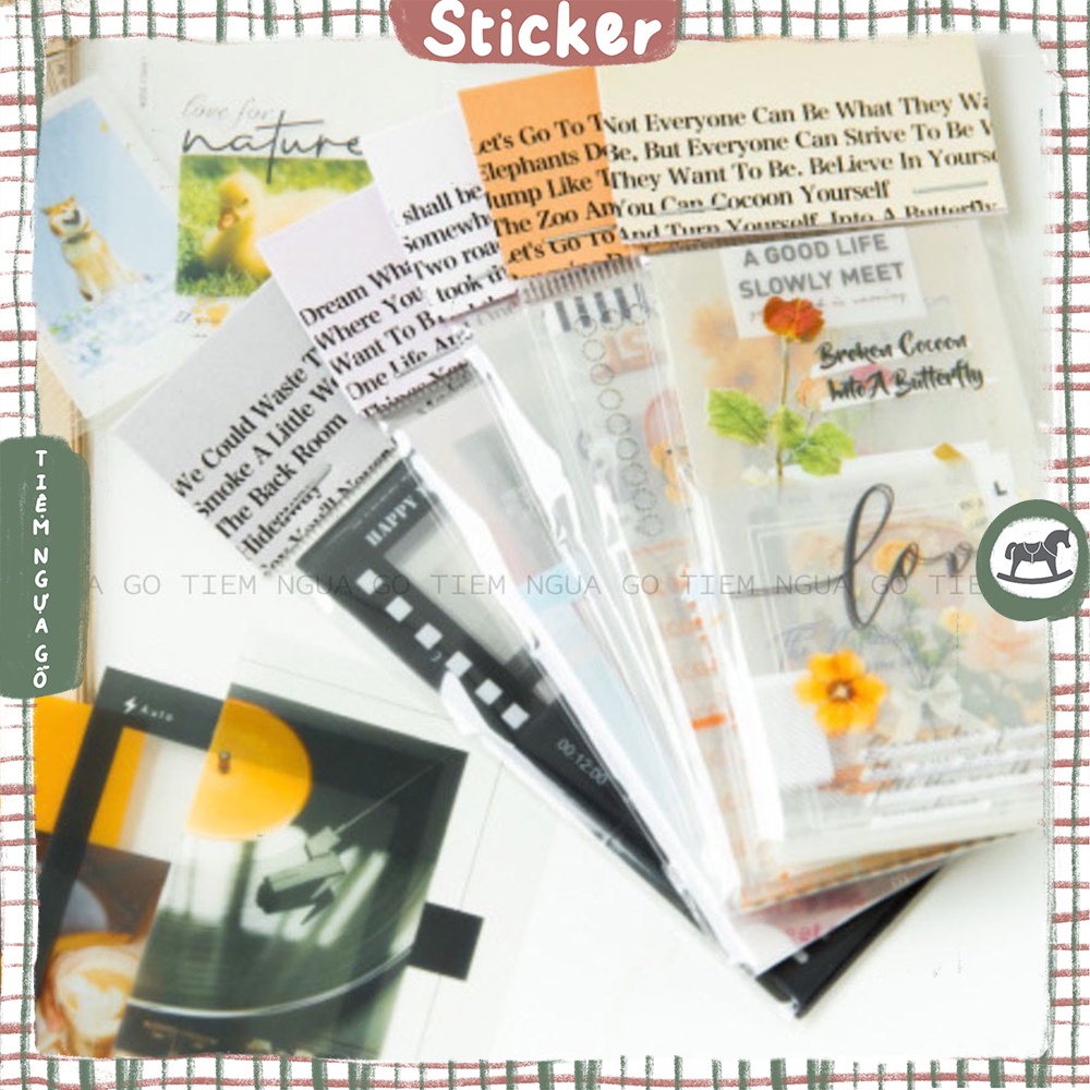 Set 20 Sticker Pet Viền Khung Wind Over Dán Sổ Trang Trí Bullet Journal, Trang Trí Sổ Tay - Tiệm Ngựa Gỗ