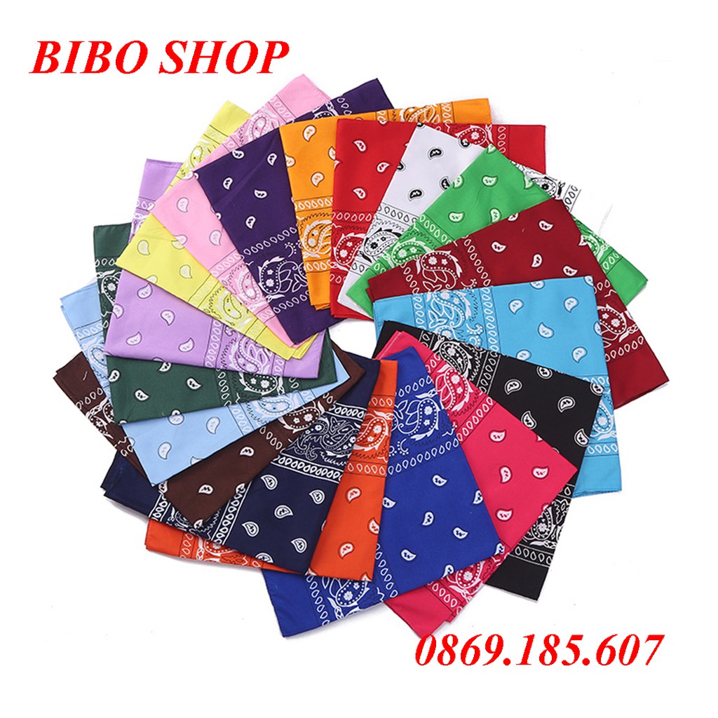 Khăn Turban, Bandana UNISEX Vuông Đội Đầu, Quàng Cổ, Làm Áo Yếm American - Khăn Họa Tiết Cá Tính