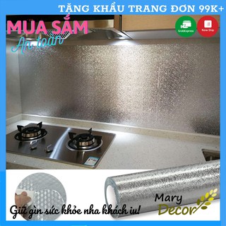 Cuộn giấy bạc dán tường nhà bếp chống thấm bền đẹp (3 mét khổ 40cm, 3 mét khổ 60cm)