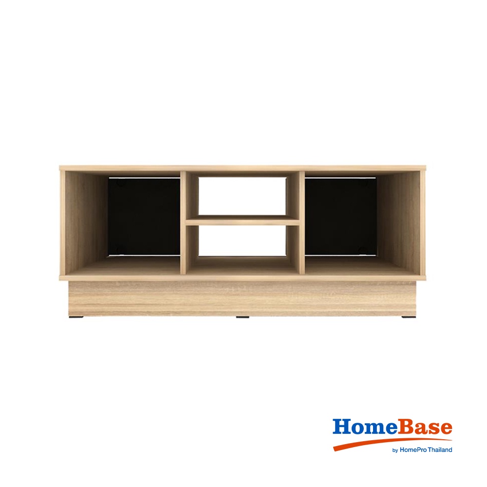HomeBase ME LIVING Tủ Tivi bằng gỗ ép hai cửa trượt Thái Lan SSUPRA W100XD50XH75cm màu gỗ sồi/xám