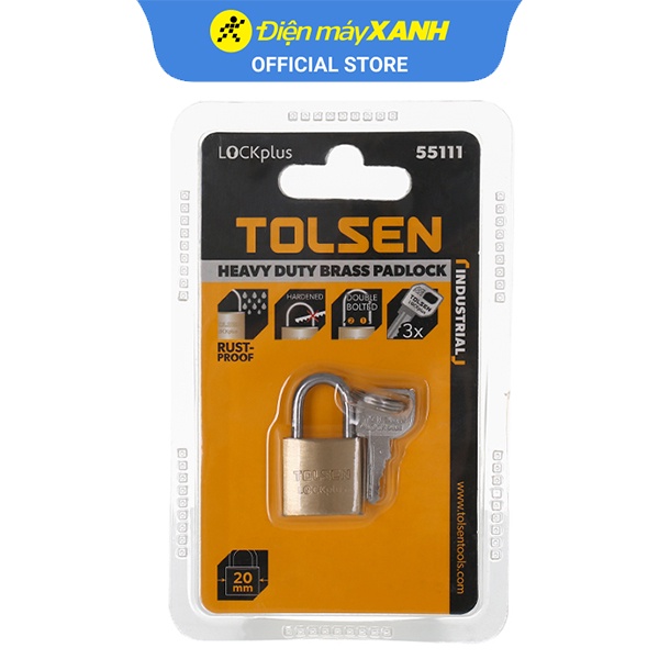 Ổ Khóa Đồng Tolsen 55111 20mm