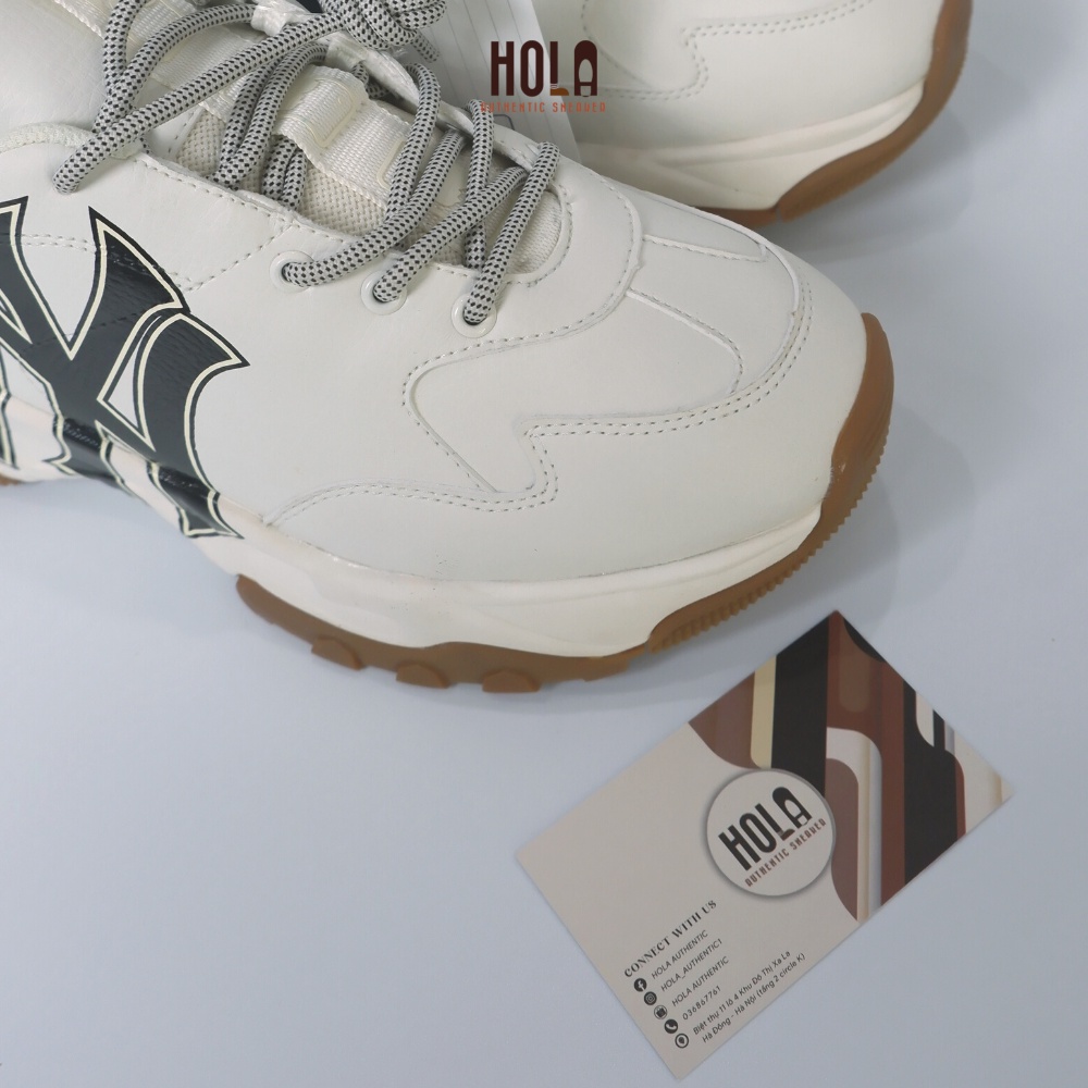Giày MLB chính hãng, MLB authentic ny chunky gum, đế tăng chiều cao 5-7cm, check ra fake hoàn tiền x3