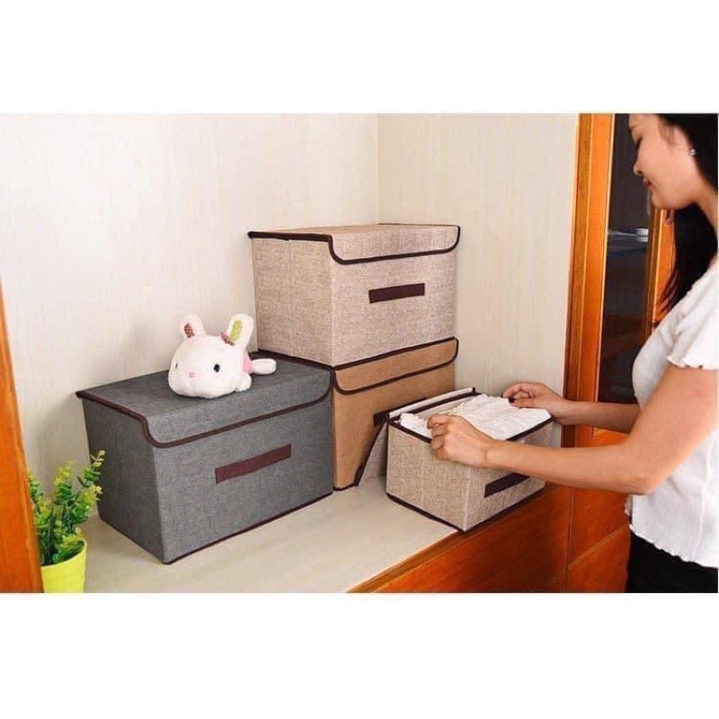 Combo 2 Hộp Vải Đựng Đồ Tiện Lợi, Thùng Đựng Quần Áo Đa Năng