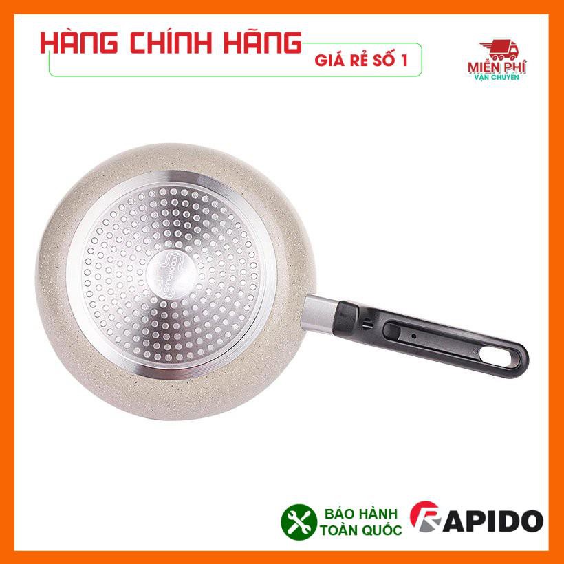 CHẢO ĐÁ LOCK&amp;LOCK COOKPLUS HARD 6223-22CM, lòng chảo làm bằng chất teflon cap cấp