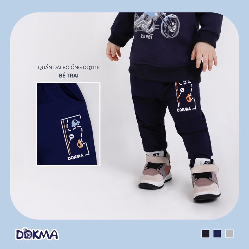Quần nỉ bo gấu Dokma bé trai 6-36m DQ1116